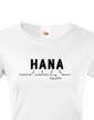 Dámske tričko k meninám Hana
