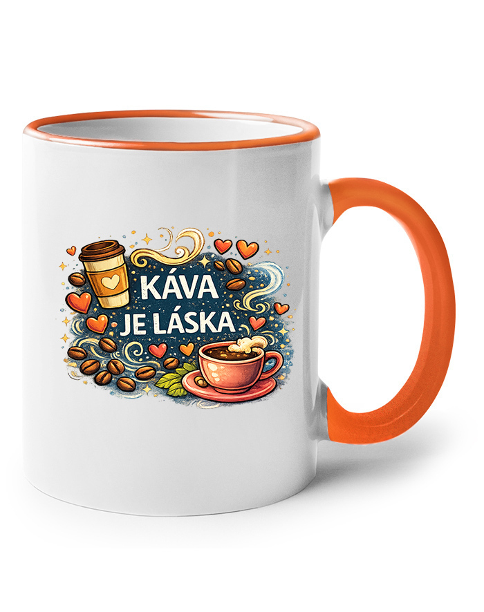 Keramický hrnček - Káva je láska 2