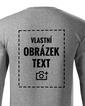 Pánská mikina bez kapuce s vlastním potiskem