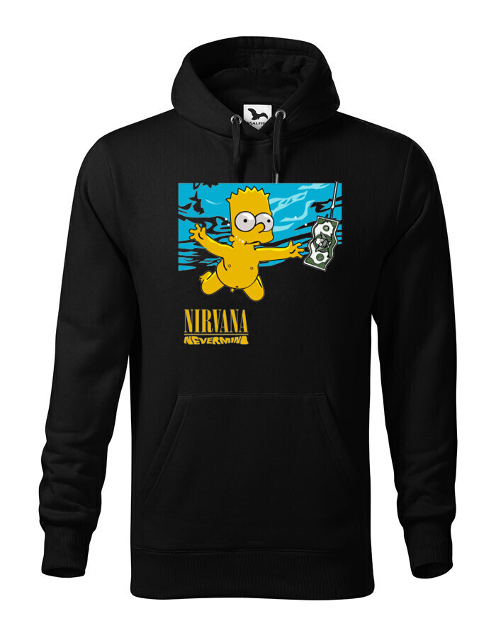Pánská mikina Bart a Nirvana