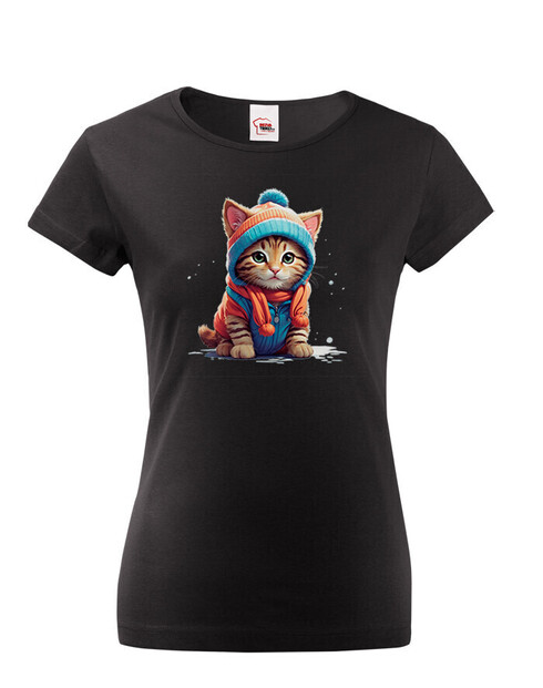Dámské tričko Mačiatko v oblečku