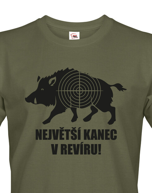 Pánske tričko nielen pre poľlovníkov Najväčší kanec v revíre