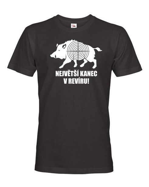 Pánske tričko nielen pre poľlovníkov Najväčší kanec v revíre