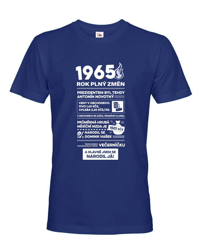 Pánske tričko 1965 rok plný zmien