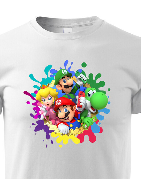 Detské tričko Super Mario postavičky