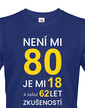Pánské tričko k 80. narodeninám Není mi 80
