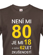 Pánské tričko k 80. narodeninám Není mi 80