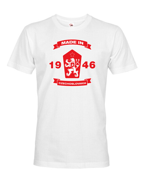 Pánske tričko k 80. narodeninám s levom a znakom ČSSR