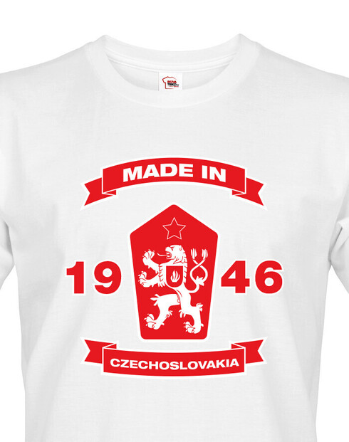 Pánske tričko k 80. narodeninám s levom a znakom ČSSR