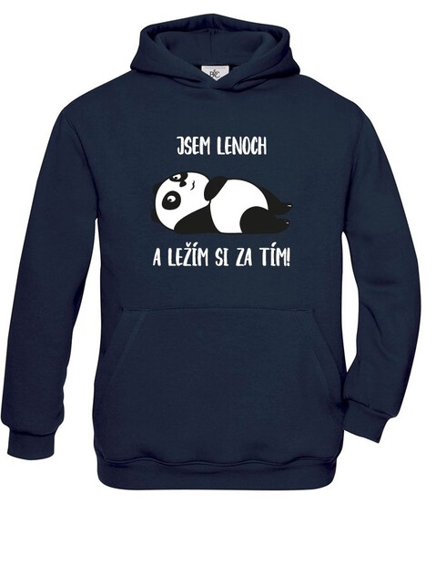 Detská mikina Som leňoch a ležím si za tým!