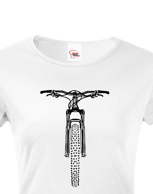 Dámske tričko MTB s horským bicyklom