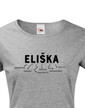 Dámske tričko k meninám Eliška