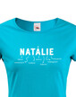 Dámske tričko k meninám Natálie