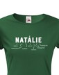 Dámske tričko k meninám Natálie