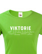 Dámske tričko k meninám Viktorie