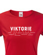 Dámske tričko k meninám Viktorie