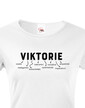 Dámske tričko k meninám Viktorie