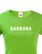 Dámske tričko k meninám Barbora