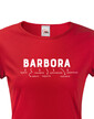 Dámske tričko k meninám Barbora