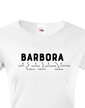 Dámske tričko k meninám Barbora