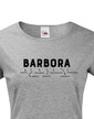 Dámske tričko k meninám Barbora