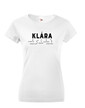 Dámske tričko k meninám Klára