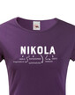Dámske tričko k meninám Nikola