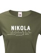 Dámske tričko k meninám Nikola