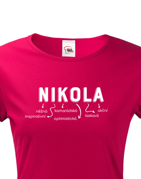 Dámske tričko k meninám Nikola