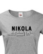Dámske tričko k meninám Nikola