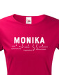 Dámske tričko k meninám Monika