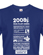 Pánské tričko narozeninové noviny 2008