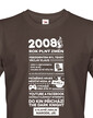 Pánské tričko narozeninové noviny 2008