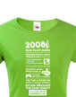 Dámske tričko narodeninové noviny 2008