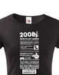 Dámske tričko narodeninové noviny 2008