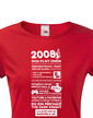 Dámske tričko narodeninové noviny 2008