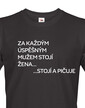 Pánské tričko Za každým úspešným mužom stojí žena