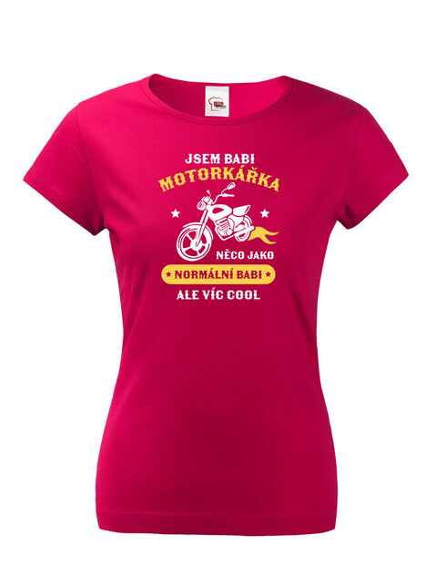 Dámske tričko Som babka motorkárka