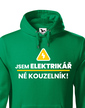 Pánska mikina - Som elektrikár, nie kúzelník