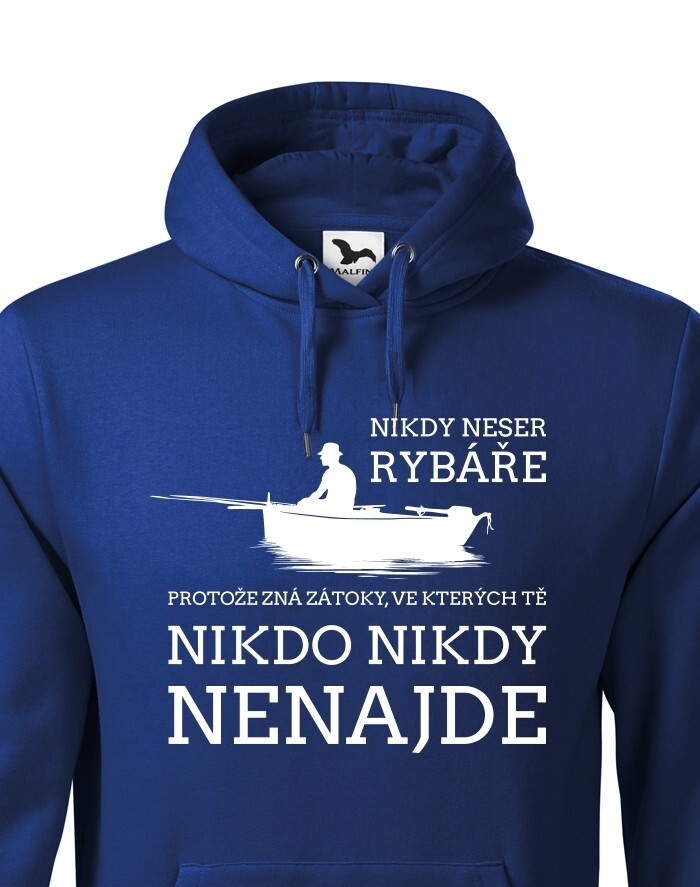 Pánska mikina Nikdy nenaser rybára