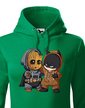 Dámska mikina Batman a Groot