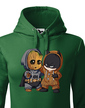 Dámska mikina Batman a Groot