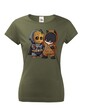 Dámske tričko Batman a Groot