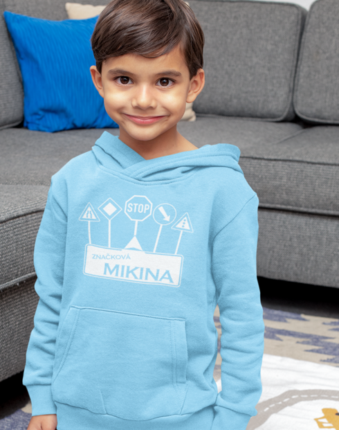 Detská mikina s vtipnou potlačou Značková mikina