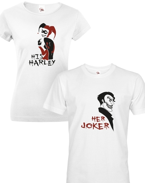 Tričká pre páry Joker a Harley