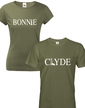 Tričká pre páry Bonnie and Clyde