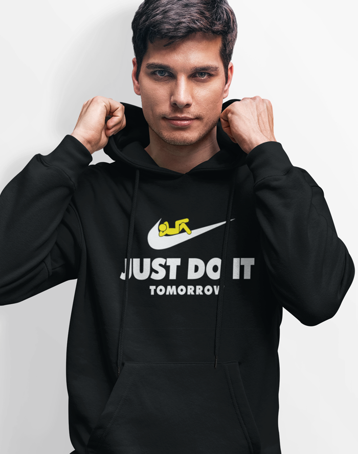Pánska mikina s potlačou JUST DO IT TOMORROW