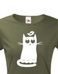 Dámske tričko s mačkou a vtáčikom