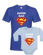 Detské body a pánske tričko Super Dad a Baby