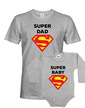 Detské body a pánske tričko Super Dad a Baby